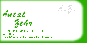 antal zehr business card